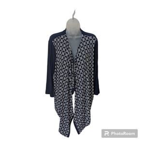 Easywear By Chico's Open Front Cardigan Shawl Stretchy Slinky Knit Size 3/ XL